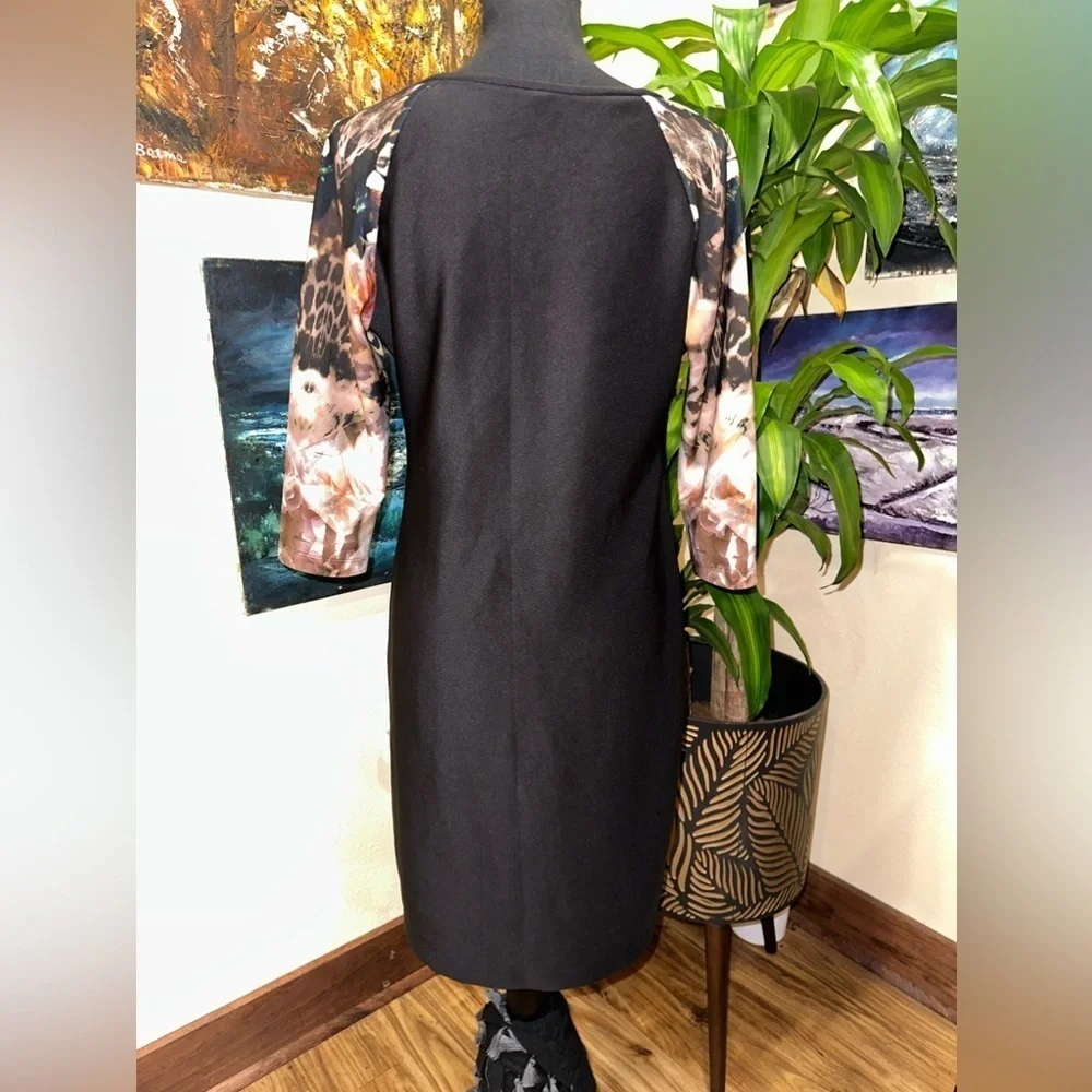 Chris McLaughlin Floral Animal Print Sheath Dress Size 12 - Picture 6 of 8